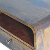 Artisan Large Chestnut Curve Upper Slot Floating Bedside - Artisan Furniture - Flyclothing LLC