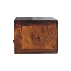 Artisan Large Chestnut Curve Upper Slot Floating Bedside - Artisan Furniture