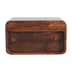 Artisan Large Chestnut Curve Upper Slot Floating Bedside - Artisan Furniture