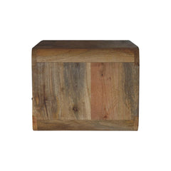Artisan Large Oak-ish Curve Upper Slot Floating Bedside - Artisan Furniture