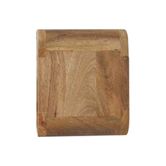 Artisan Extra Mini Wall Mounted Curved Oak-ish Bedside with Open Slot