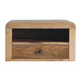Artisan Chunky Oak-ish Floating Bedside - Artisan Furniture