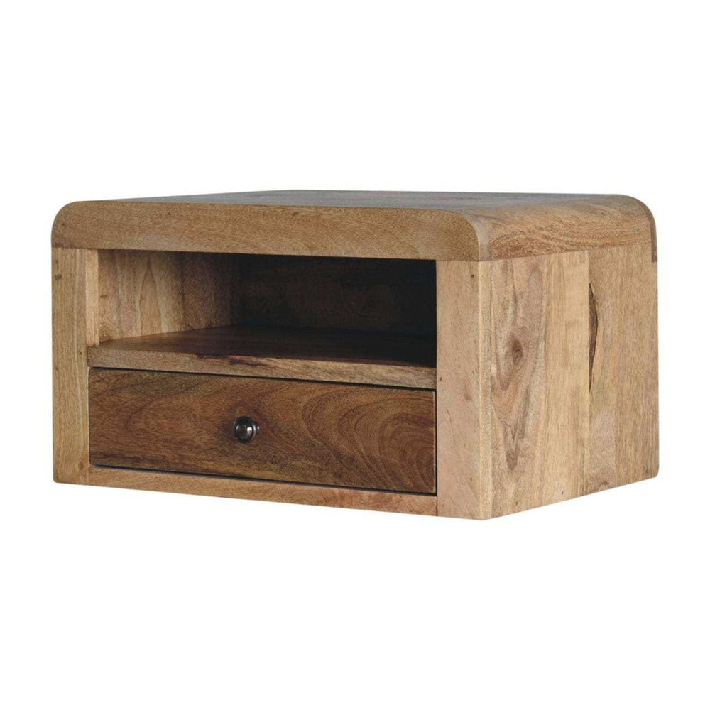 Artisan Chunky Oak-ish Floating Bedside - Artisan Furniture - Flyclothing LLC