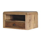 Artisan Chunky Oak-ish Floating Bedside - Artisan Furniture