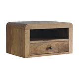 Artisan Chunky Oak-ish Floating Bedside - Artisan Furniture