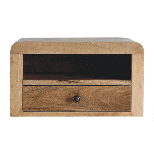 Artisan Chunky Oak-ish Floating Bedside - Artisan Furniture - Flyclothing LLC