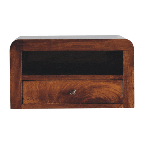 Artisan Chunky Chestnut Floating Bedside - Artisan Furniture