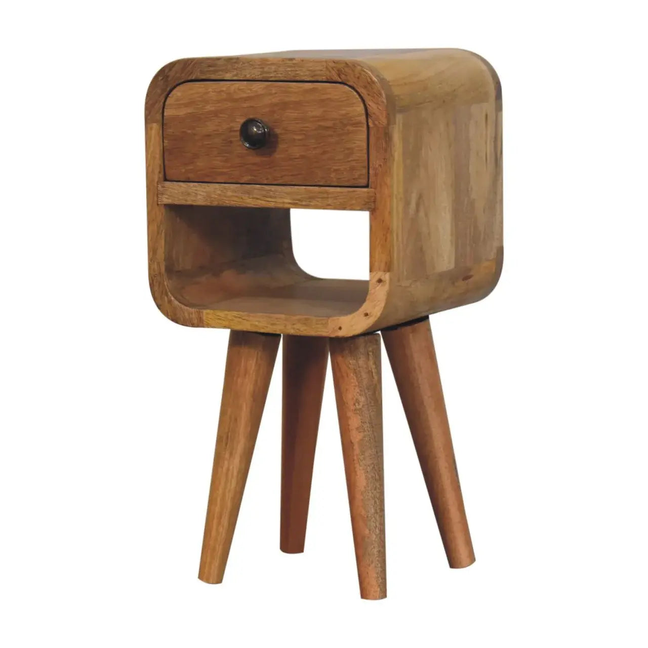 Artisan Furniture Extra Mini Oak-ish Curve Lower Bedside - Artisan Furniture - Flyclothing LLC