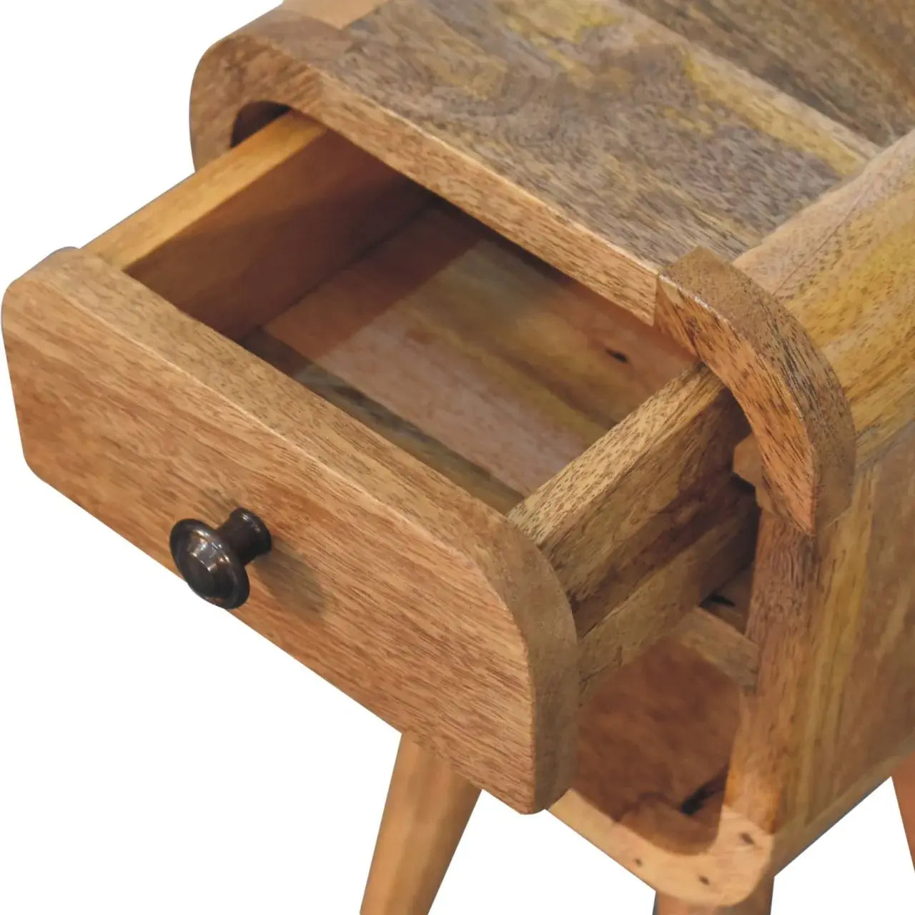 Artisan Furniture Extra Mini Oak-ish Curve Lower Bedside - Artisan Furniture - Flyclothing LLC