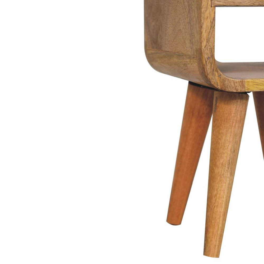 Artisan Furniture Extra Mini Oak-ish Curve Lower Bedside - Artisan Furniture - Flyclothing LLC