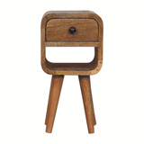Artisan Furniture Extra Mini Oak-ish Curve Lower Bedside - Artisan Furniture - Flyclothing LLC