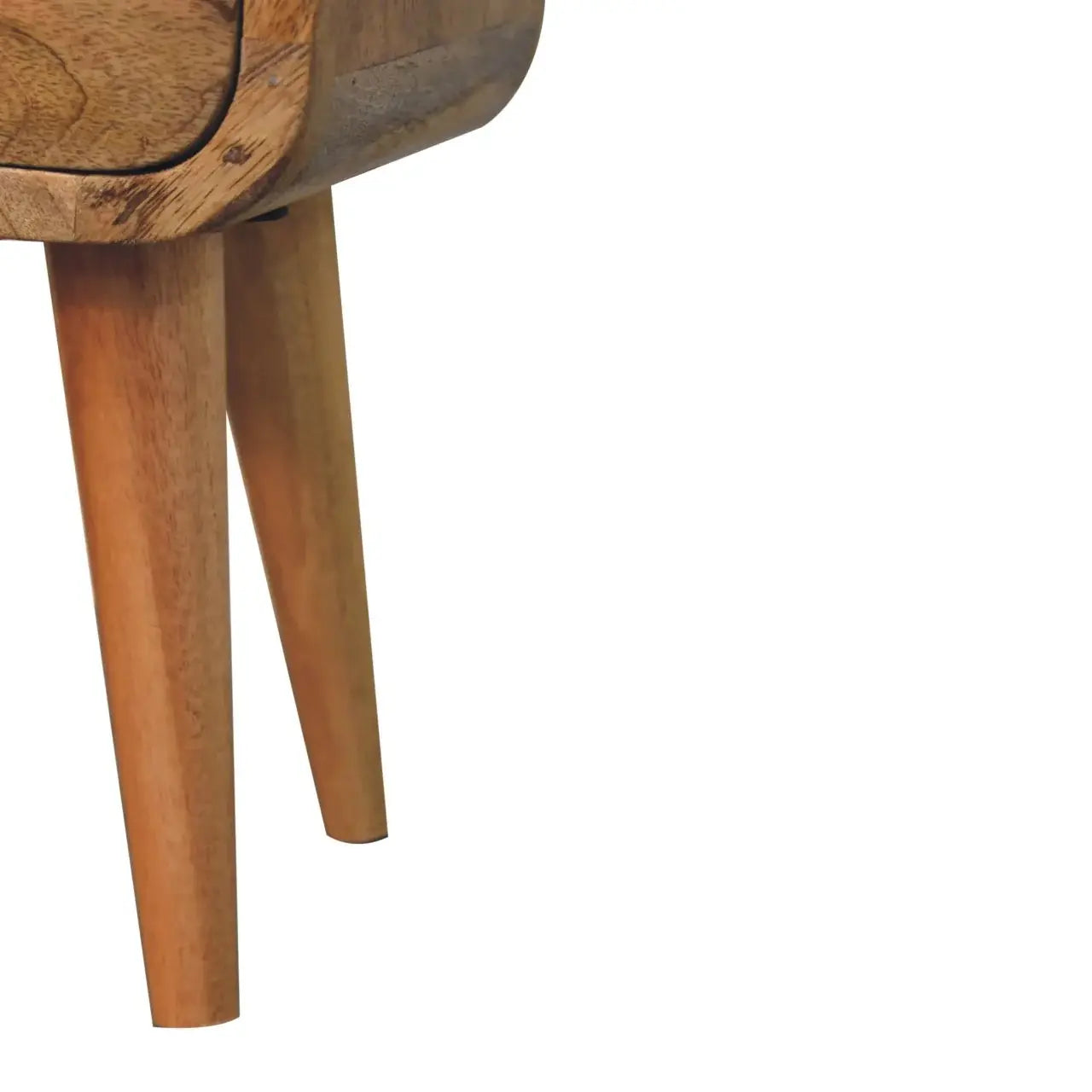 Extra Mini Oakish Curve Open Slot Bedside - Artisan Furniture - Flyclothing LLC