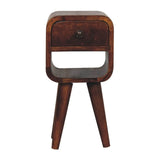 Extra Mini Chestnut Curve Lower Bedside - Artisan Furniture - Flyclothing LLC