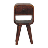 Extra Mini Chestnut Curve Lower Bedside - Artisan Furniture