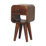 Extra Mini Chestnut Curve Lower Bedside - Artisan Furniture
