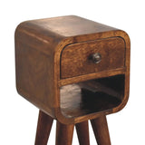 Extra Mini Chestnut Curve Lower Bedside - Artisan Furniture - Flyclothing LLC