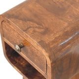 Extra Mini Chestnut Curve Lower Bedside - Artisan Furniture - Flyclothing LLC