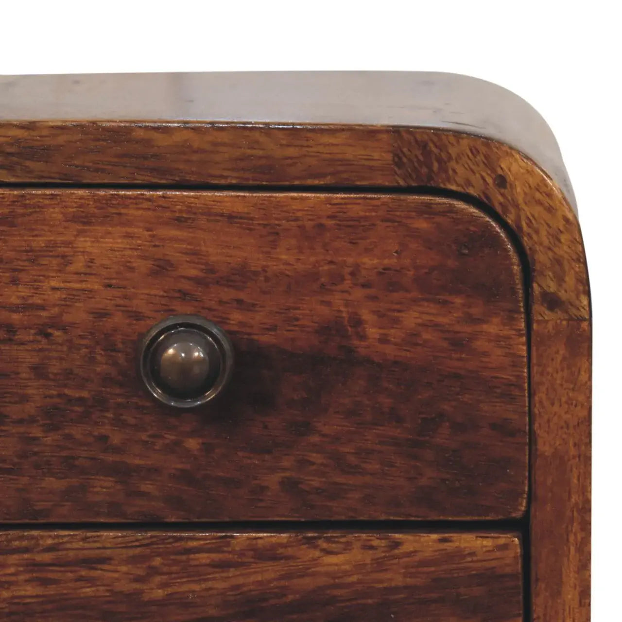 Extra Mini Curved Chestnut Bedside - Artisan Furniture - Flyclothing LLC