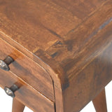 Extra Mini Curved Chestnut Bedside - Artisan Furniture - Flyclothing LLC
