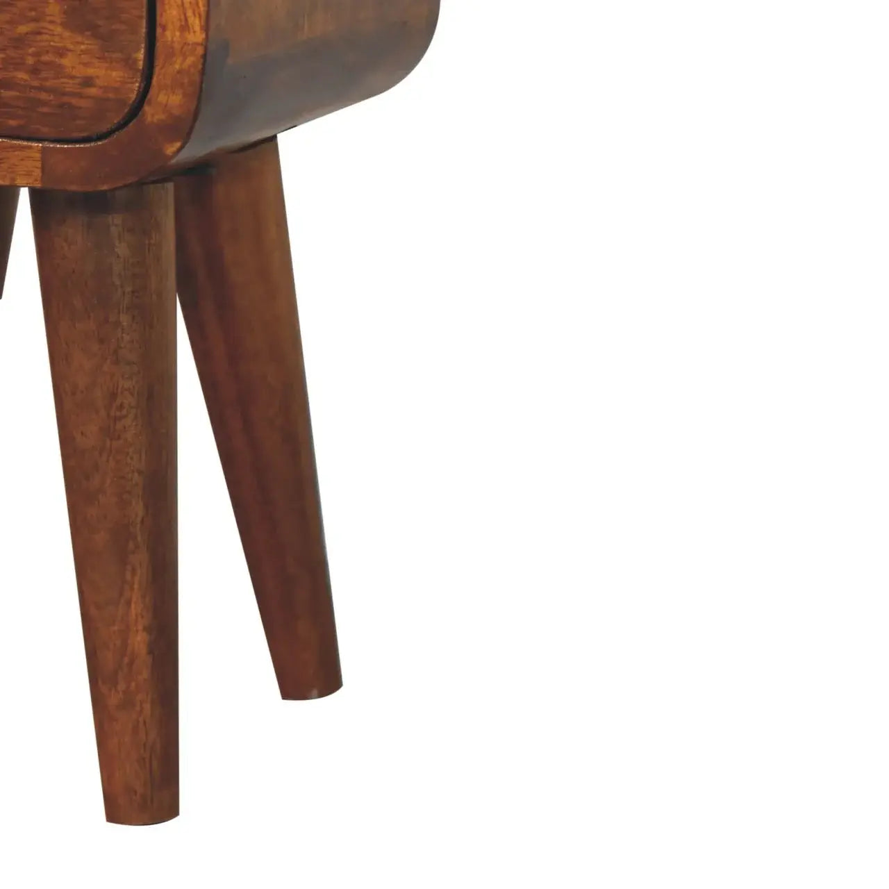 Extra Mini Curved Chestnut Bedside - Artisan Furniture - Flyclothing LLC