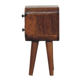 Extra Mini Curved Chestnut Bedside - Artisan Furniture - Flyclothing LLC
