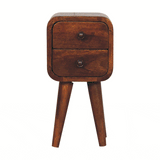 Extra Mini Curved Chestnut Bedside - Artisan Furniture - Flyclothing LLC