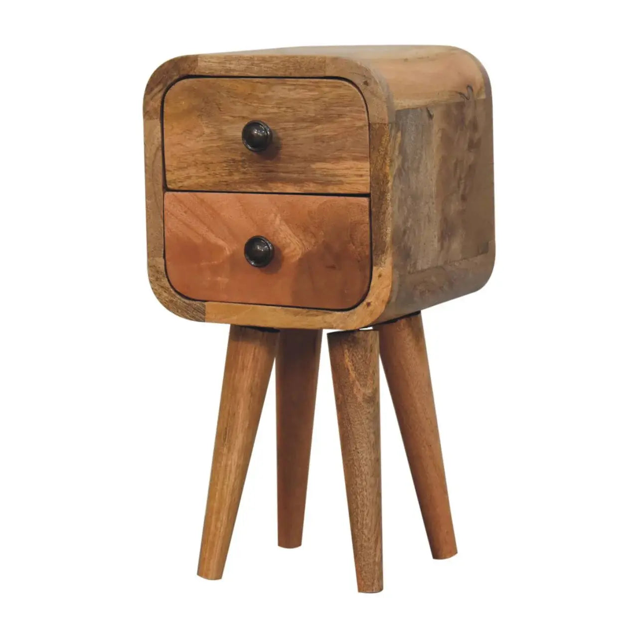 Artisan Furniture Extra Mini Curved Oak-ish Bedside - Artisan Furniture - Flyclothing LLC