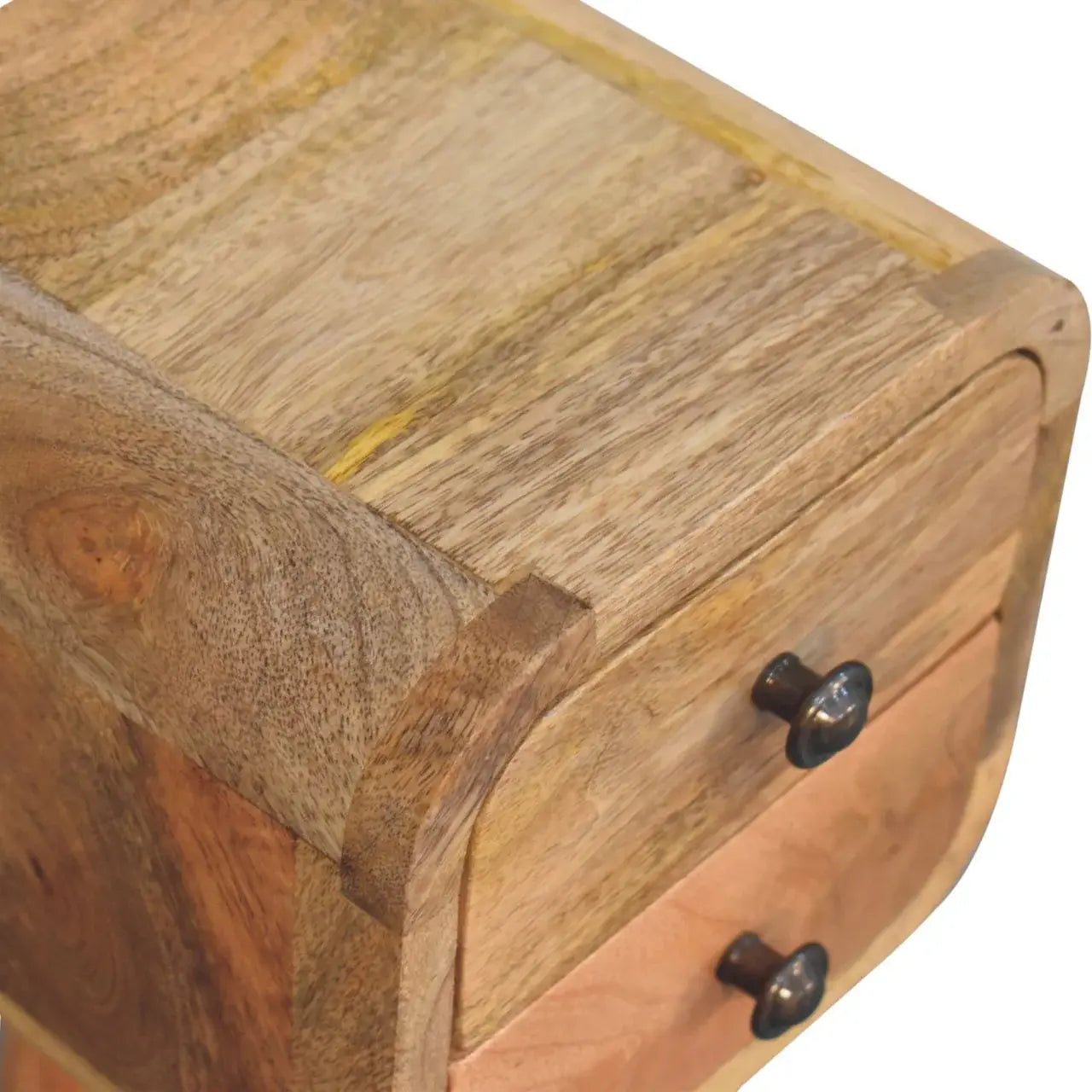 Artisan Furniture Extra Mini Curved Oak-ish Bedside - Artisan Furniture - Flyclothing LLC
