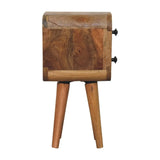Artisan Furniture Extra Mini Curved Oak-ish Bedside - Artisan Furniture - Flyclothing LLC