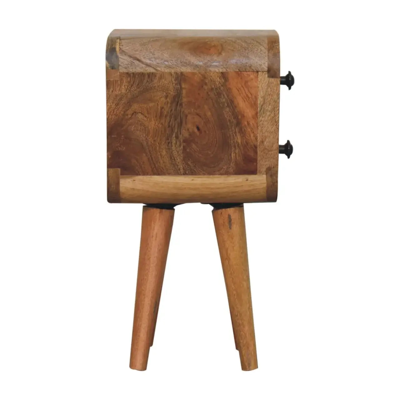 Artisan Furniture Extra Mini Curved Oak-ish Bedside - Artisan Furniture - Flyclothing LLC