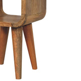 Extra Mini Minimalist Open Curved Oak-ish Bedside - Artisan Furniture - Flyclothing LLC