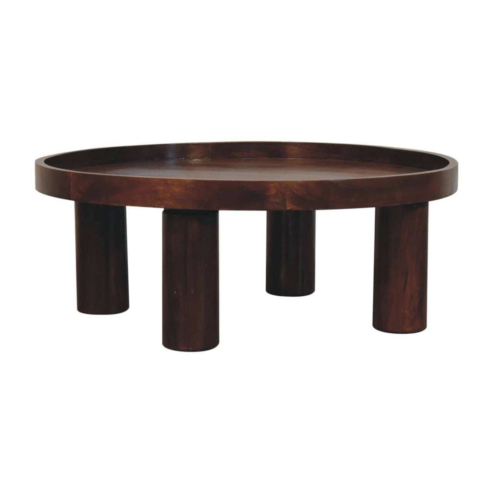 Crescent Chestnut Coffee Table - Artisan Furniture - Flyclothing LLC