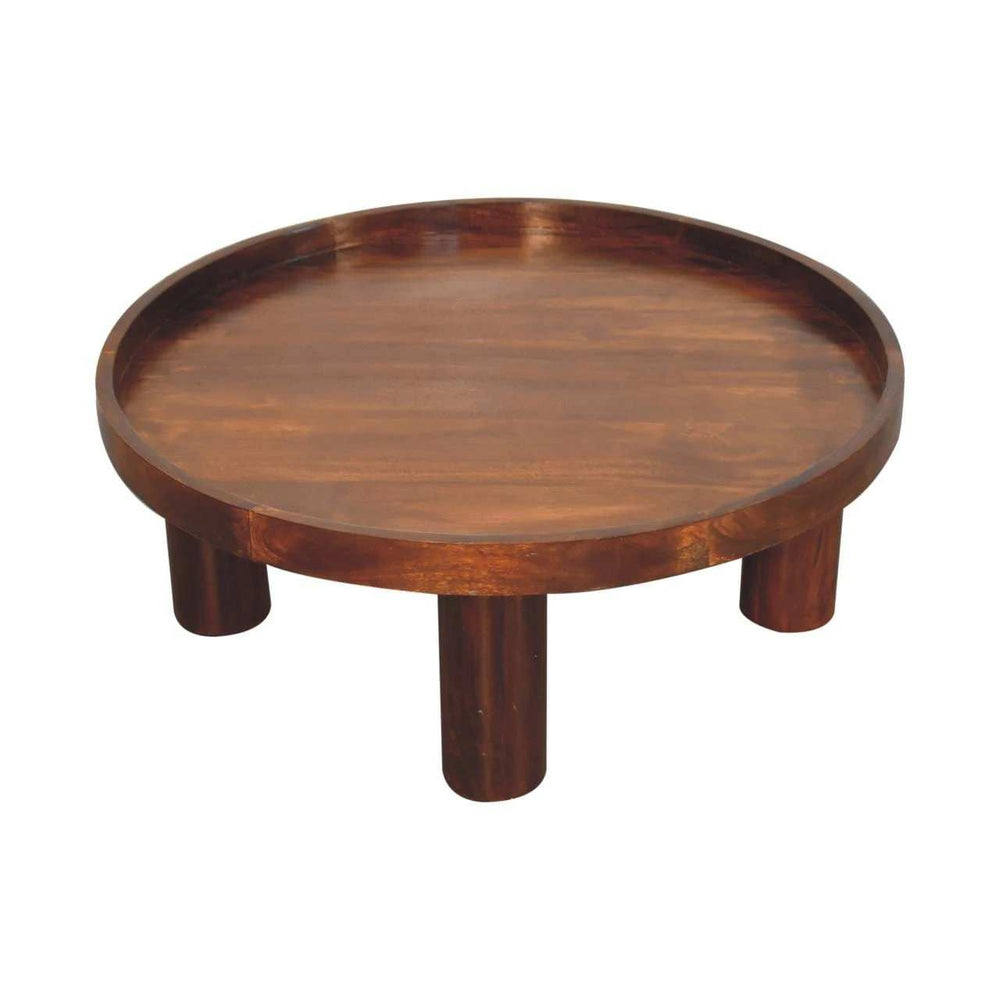 Crescent Chestnut Coffee Table - Artisan Furniture - Flyclothing LLC