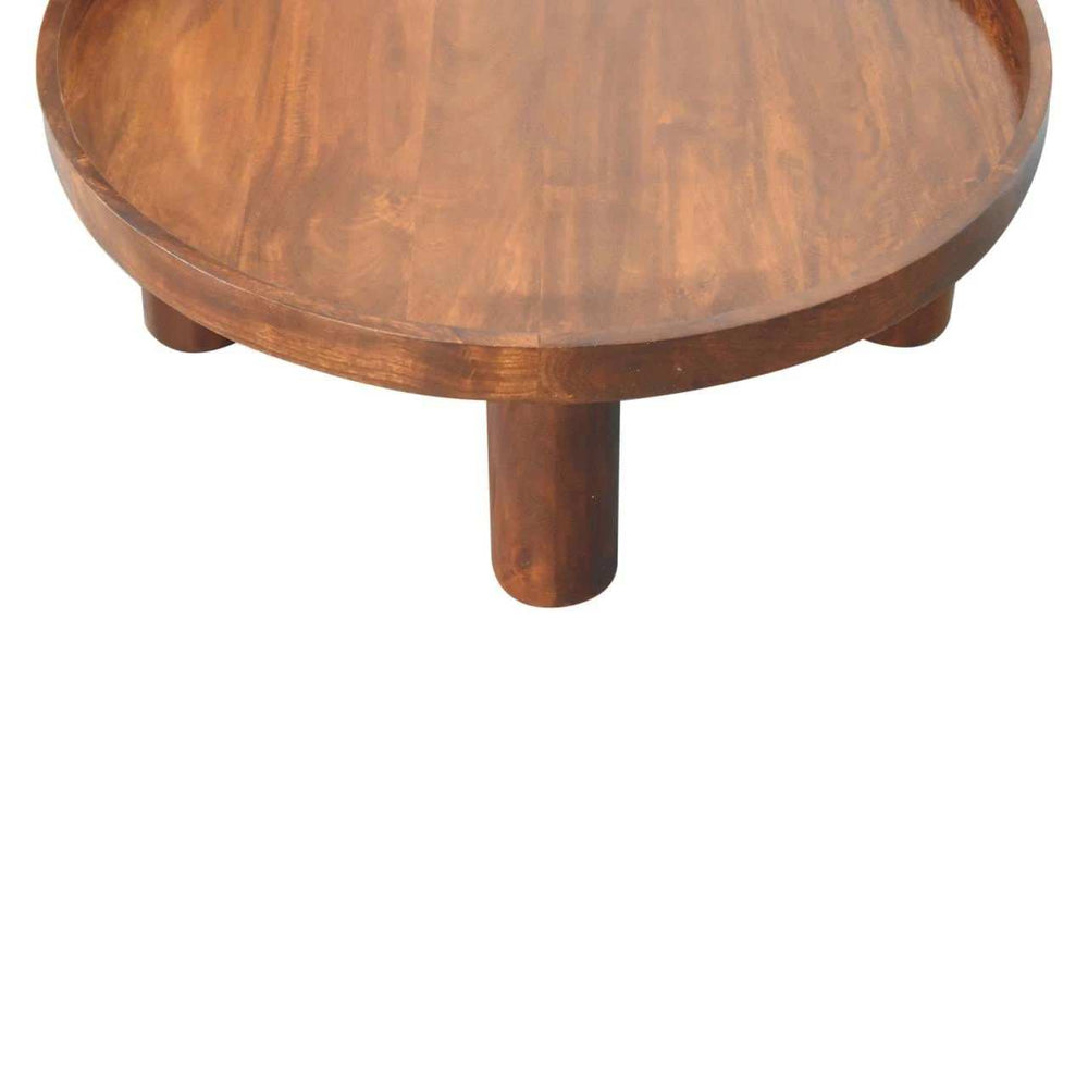 Crescent Chestnut Coffee Table - Artisan Furniture - Flyclothing LLC