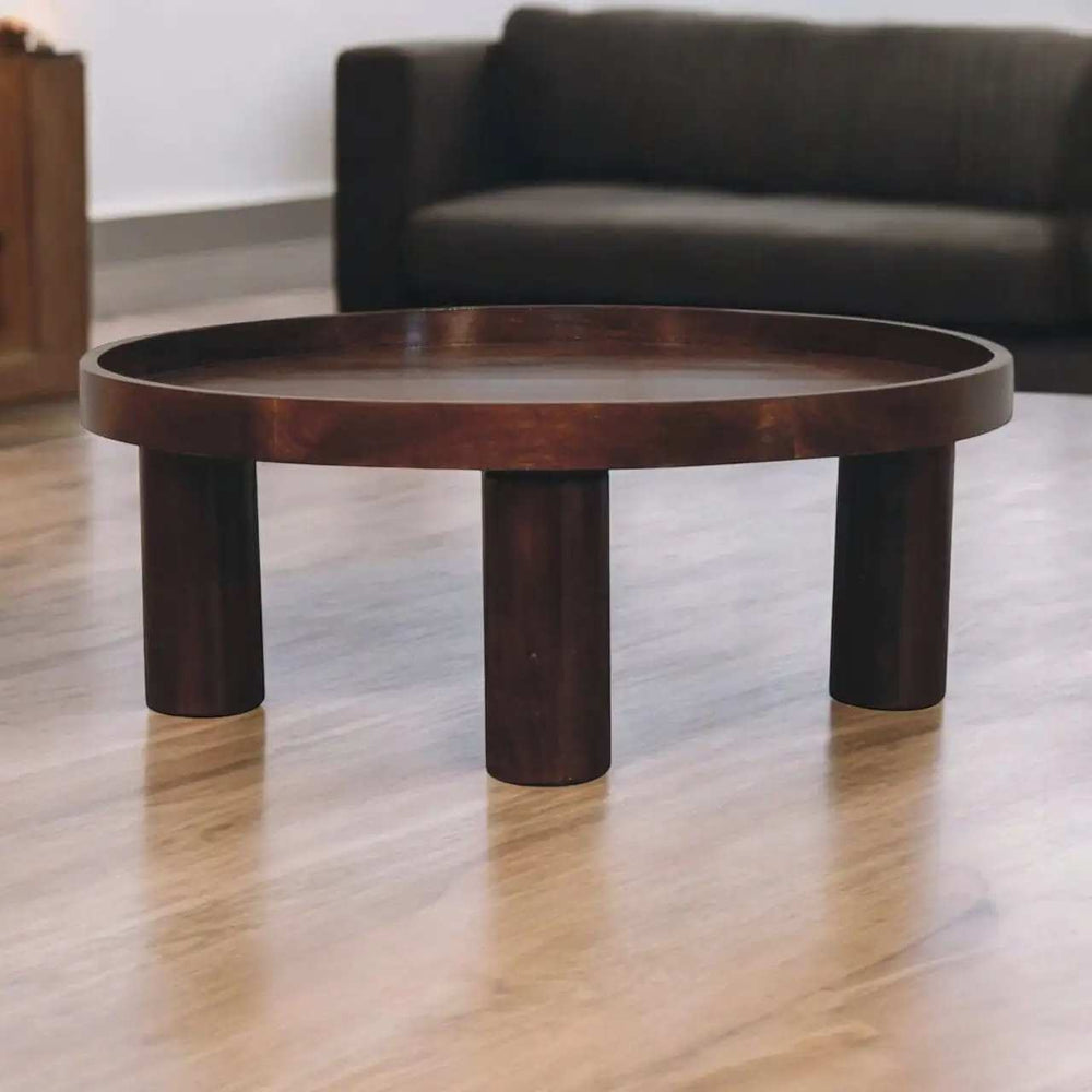 Crescent Chestnut Coffee Table - Artisan Furniture - Flyclothing LLC