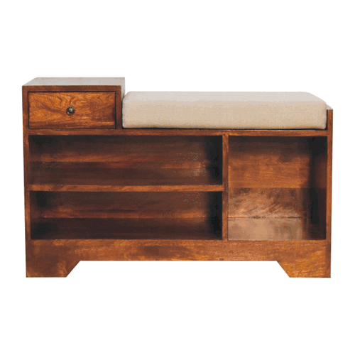 Retreat Chestnut Shoe Bench - Artisan Furniture - Flyclothing LLC