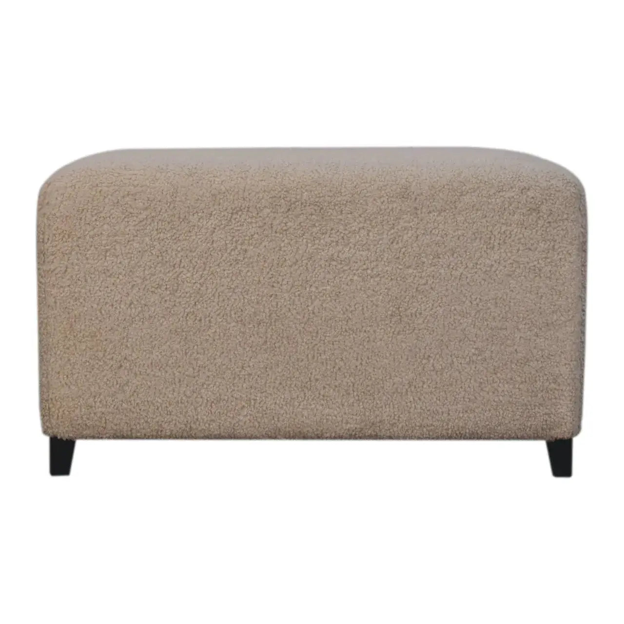 Bliss Cream Boucl Ottoman - Artisan Furniture - Flyclothing LLC