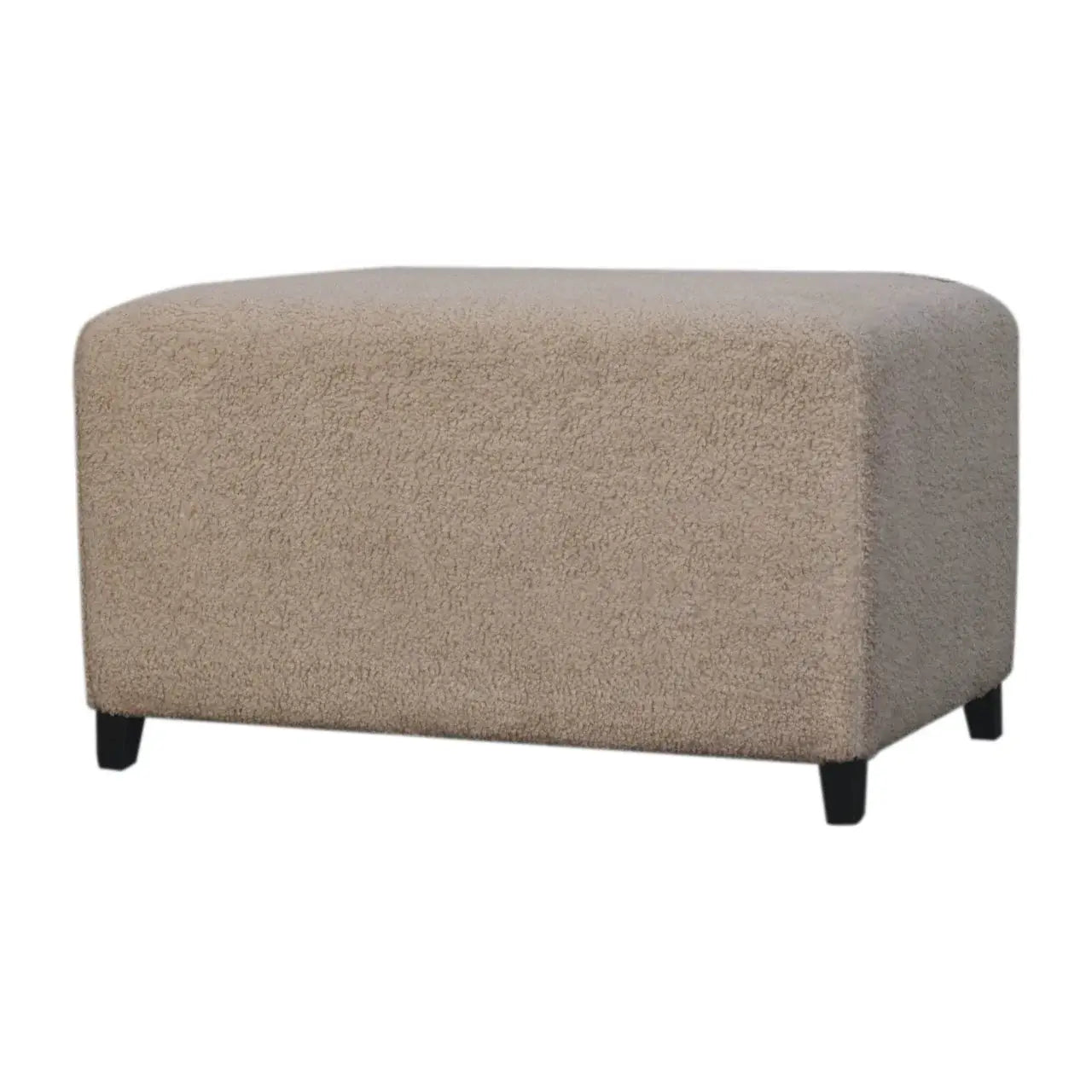 Bliss Cream Boucl Ottoman - Artisan Furniture - Flyclothing LLC