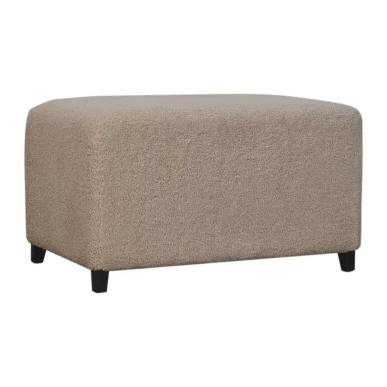 Bliss Cream Boucl Ottoman - Artisan Furniture - Flyclothing LLC