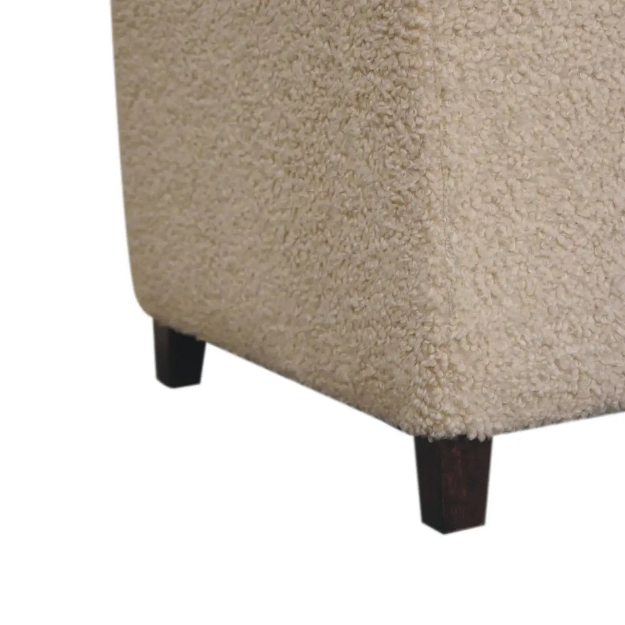 Bliss Cream Boucl Ottoman - Artisan Furniture - Flyclothing LLC