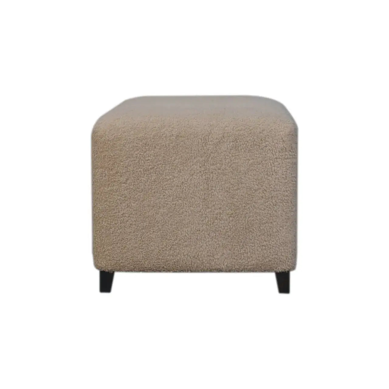 Bliss Cream Boucl Ottoman - Artisan Furniture - Flyclothing LLC