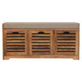 Shutter Oak-ish Shoe Bench - Artisan Furniture