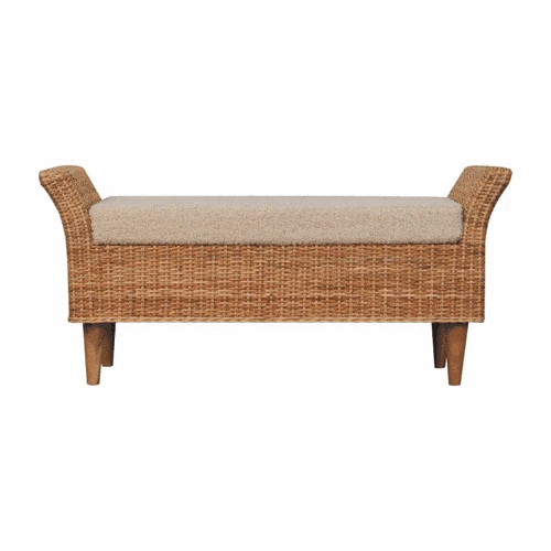 Riviera Woven Bench - Artisan Furniture - Flyclothing LLC