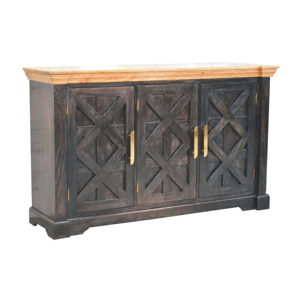 Regal Ash Black Rustic Sideboard - Artisan Furniture - Flyclothing LLC