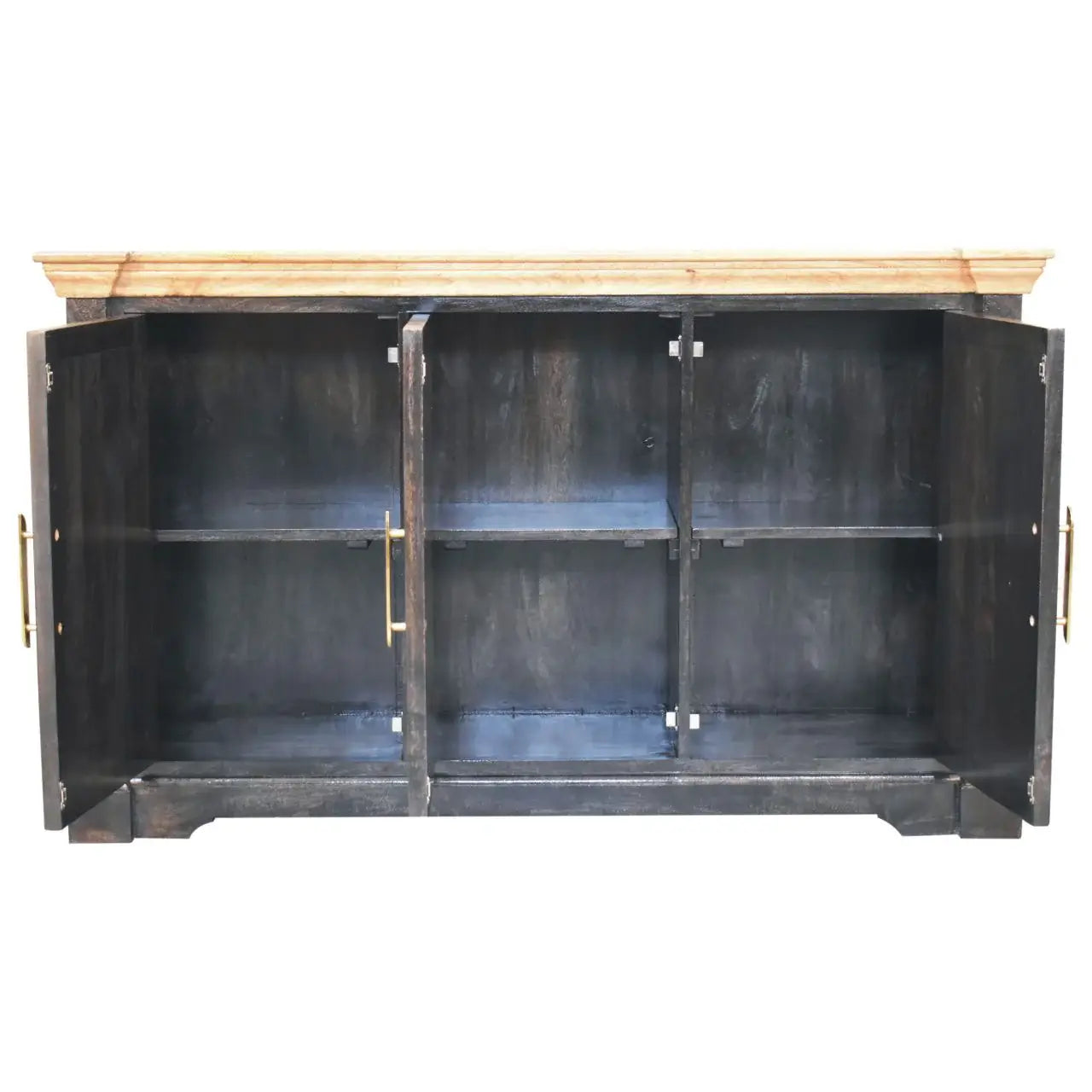 Regal Ash Black Rustic Sideboard - Artisan Furniture - Flyclothing LLC