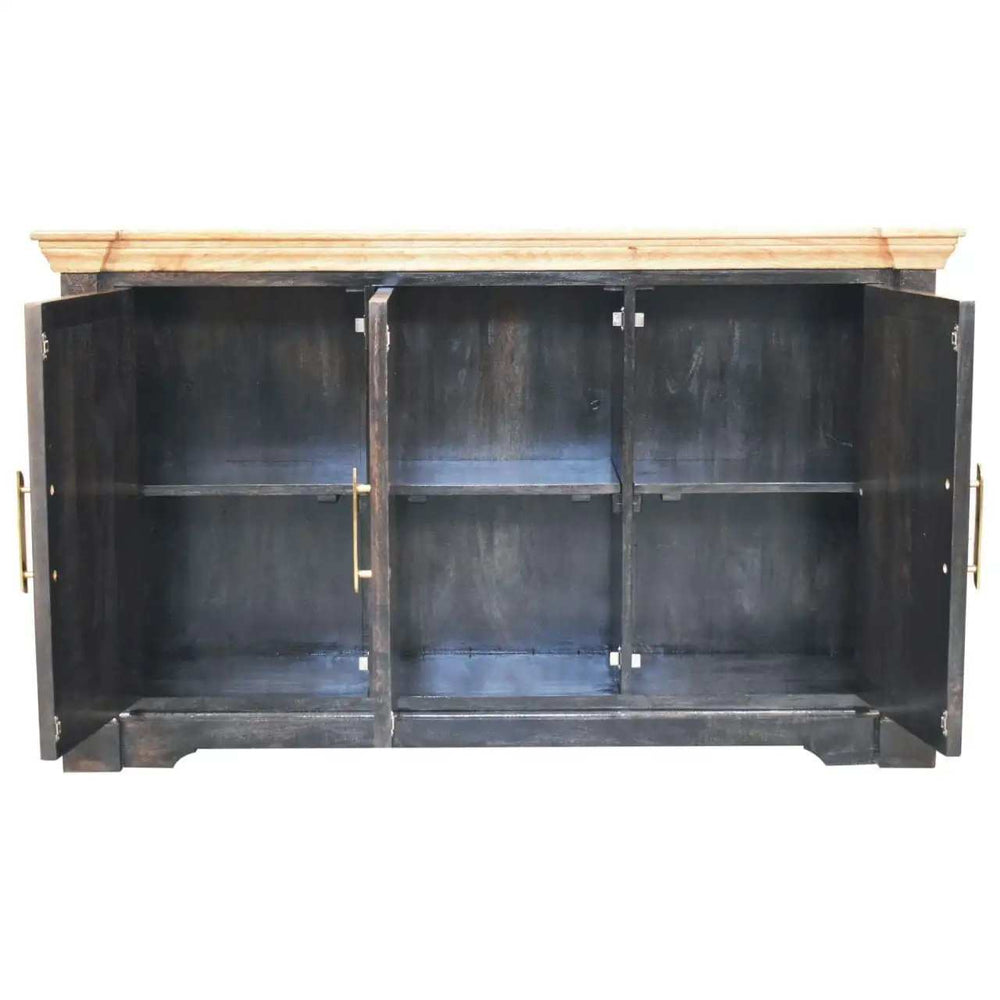 Regal Ash Black Rustic Sideboard - Artisan Furniture - Flyclothing LLC