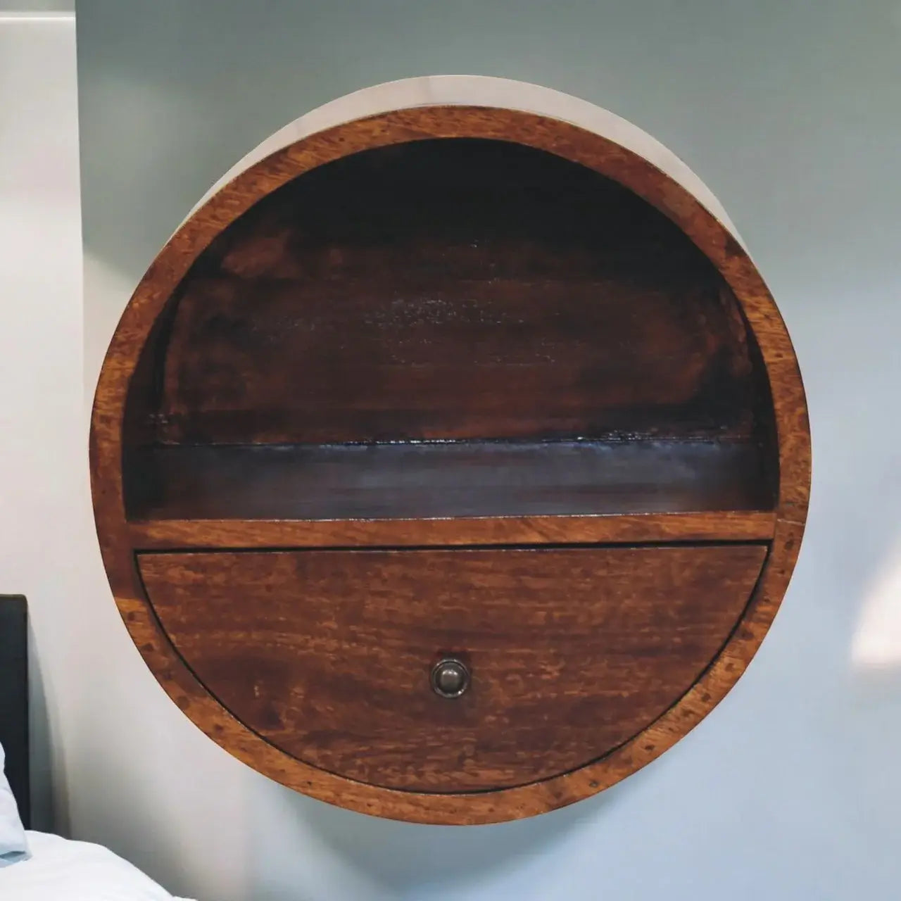Artisan Furniture Floating Circle Chestnut Bedside - Artisan Furniture - Flyclothing LLC