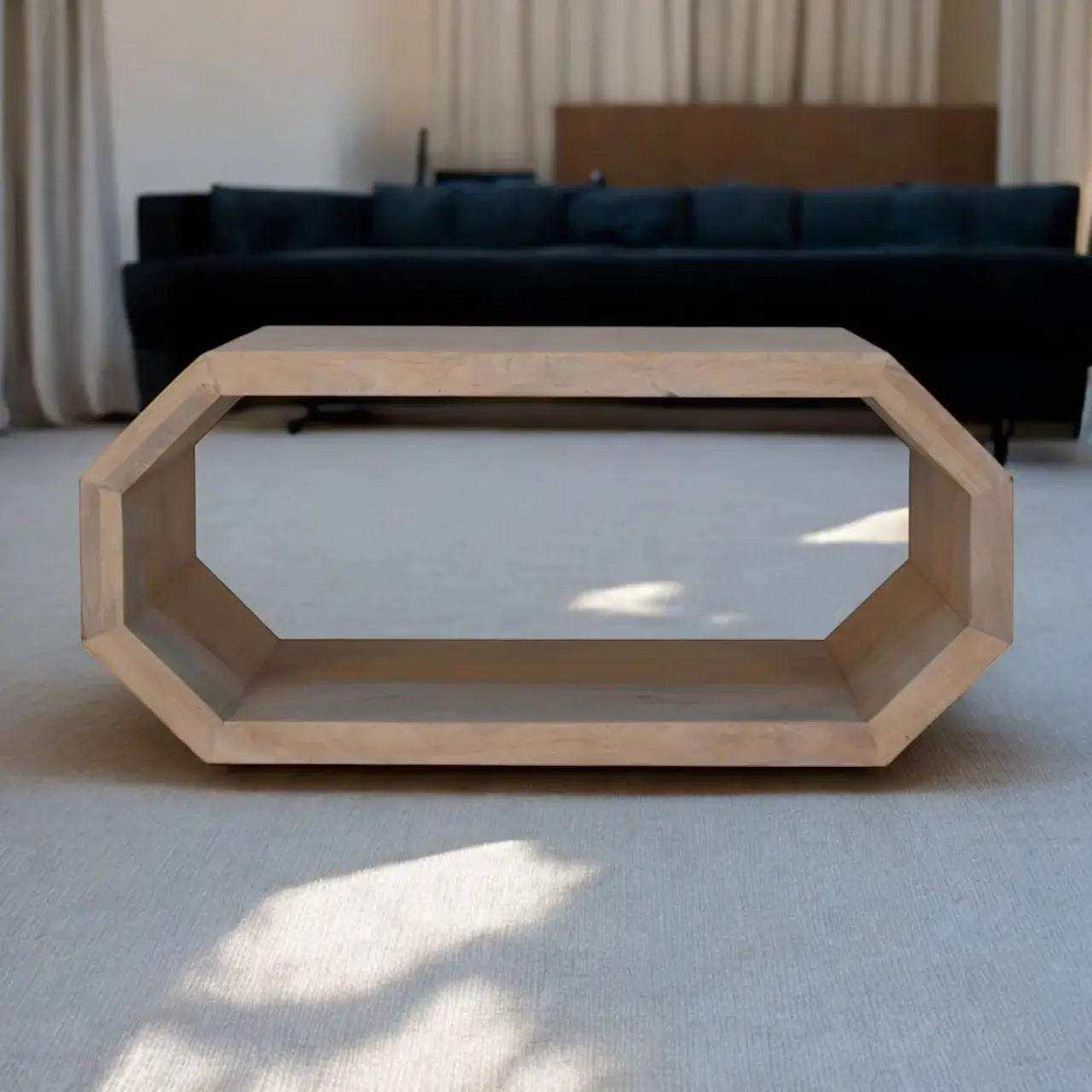 Hexagonal Marble Coffee Table - Artisan Furniture - Flyclothing LLC