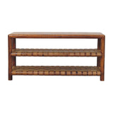 Artisan Furniture Regency Woven Chestnut 2 slot Shoe Rack - Artisan Furniture
