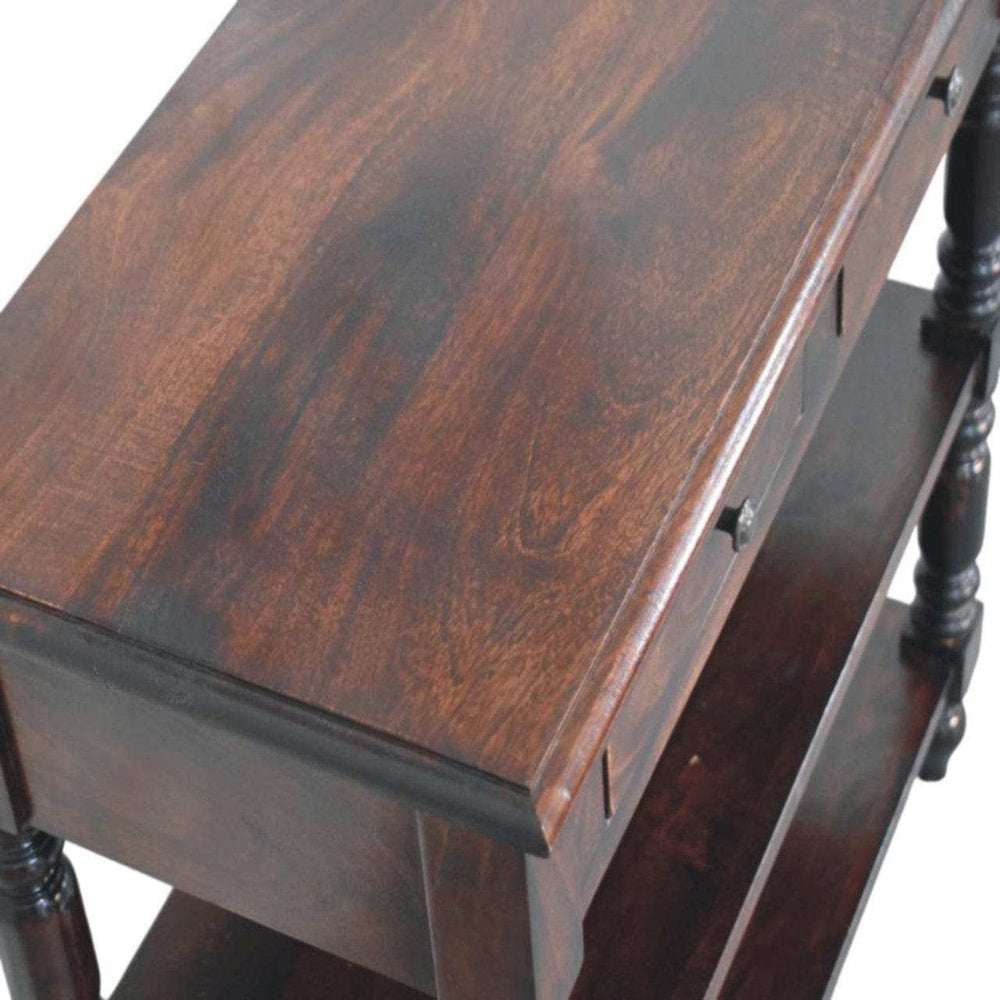 Artisan Furniture Turned legs Cherry Side Table - Artisan Furniture - Flyclothing LLC